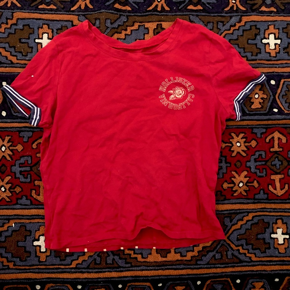 Red Hollister Juniors Crop top XS